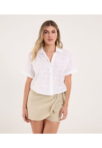Blusa Para Mujer Manga Corta Color Crudo Marca Ostu #40121175