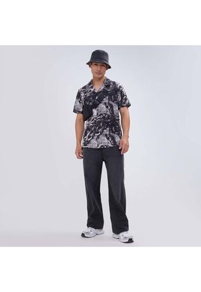 Camisa Para Hombre Manga Corta Sin Bolsillo Color Negro Marca Ostu #60010765