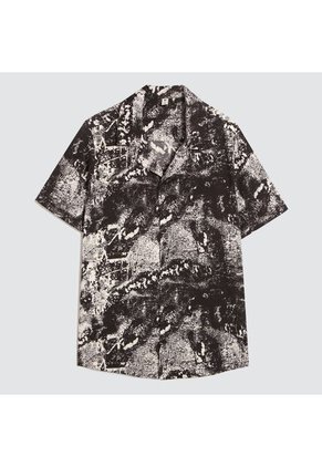 Camisa Para Hombre Manga Corta Sin Bolsillo Color Negro Marca Ostu #60010765