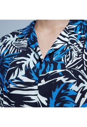 Camisa Para Hombre Manga Corta Sin Bolsillo Color Azul  Marca Ostu #60010655