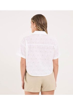 Blusa Para Mujer Manga Corta Color Crudo Marca Ostu #40121175