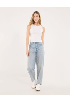 Jean Para Mujer Balloon Color Azul Marca Ostu #40160599