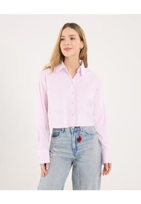 Camisa Para Mujer Manga Larga Color Rosa Marca Ostu #40010341