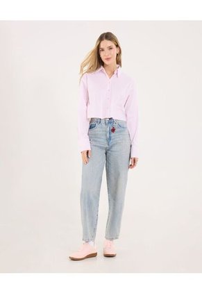 Camisa Para Mujer Manga Larga Color Rosa Marca Ostu #40010341