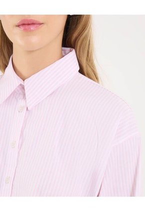 Camisa Para Mujer Manga Larga Color Rosa Marca Ostu #40010341