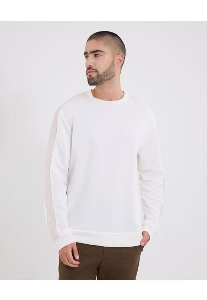 Buzo  Para Hombre Cuello Redondo Color Crema Marca Ostu #60060604