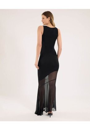 Vestido Para Mujer M/Sisa Largo Color Negro Marca Ostu #40170332