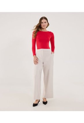 Body Para Mujer Manga Larga Color Rojo Marca Ostu #40200200