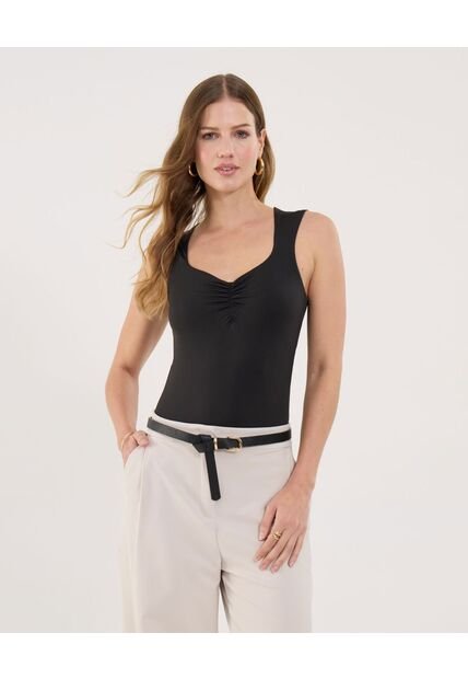 Body Para Mujer Manga Sisa Color Negro Marca Ostu #40200193