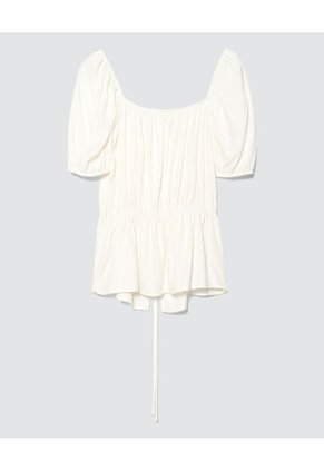 Blusa Para Mujer Manga Corta Color Blanco Marca Ostu #40120824