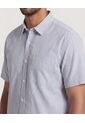 Camisa Para Hombre Manga Corta Con Bolsillo Cuello Casual M Color Azul Marca Ostu #60010853 de Ostu