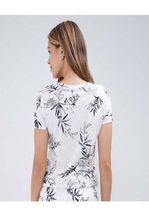 Camiseta Para Mujer Manga Corta Color Blanco Marca Ostu #40092111