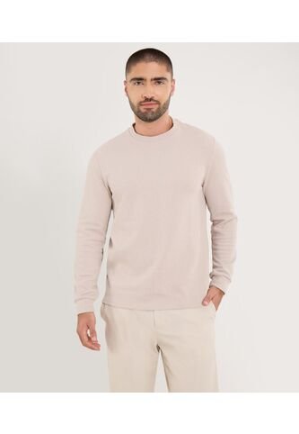 Buzo Para Hombre Cuello Redondo Color Beige Marca Ostu #60060504 Ostu