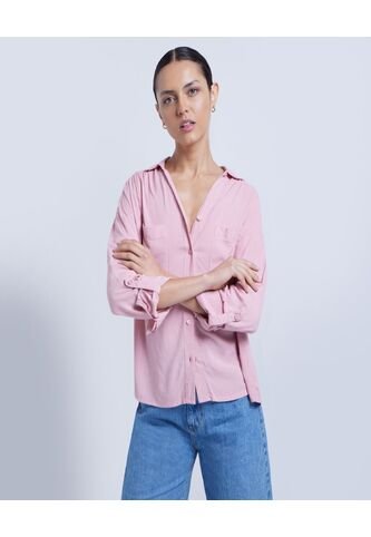 Blusa Para Mujer Manga Larga Color Rosado  Marca Ostu #40120749 Ostu