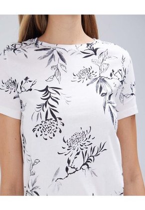 Camiseta Para Mujer Manga Corta Color Blanco Marca Ostu #40092111