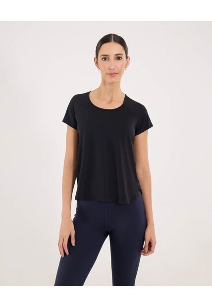 Camiseta Para Mujer Manga Corta Cuello Redondo Color Negro Marca Ostu #40092640