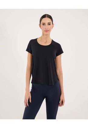 Camiseta Para Mujer Manga Corta Cuello Redondo Color Negro Marca Ostu #40092640