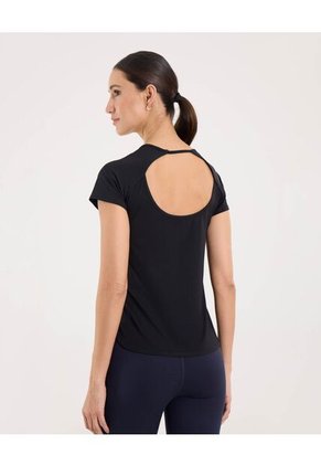 Camiseta Para Mujer Manga Corta Cuello Redondo Color Negro Marca Ostu #40092640