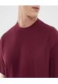 Camiseta Para Hombre Manga Corta Cuello Redondo Color Vino Marca Ostu #60091702 de Ostu