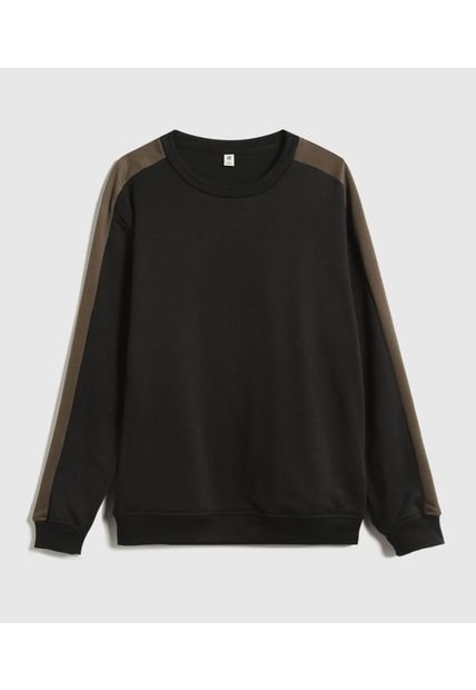 Buzo Para Hombre Cuello Redondo Color Negro Marca Ostu #60060560