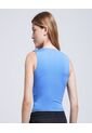 Crop Top Para Mujer Manga Sisa Color Celeste Marca Ostu #40092148 de Ostu