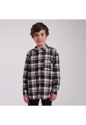 Camisa Niño Ostu M/L Negro Algodón