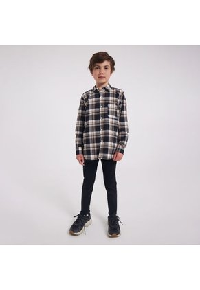 Camisa Niño Ostu M/L Negro Algodón