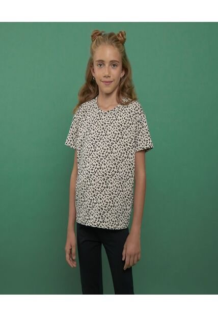 Camiseta Para Niña Manga Corta Color Beige Marca Ostu #90090131