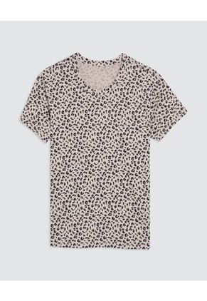 Camiseta Para Niña Manga Corta Color Beige Marca Ostu #90090131