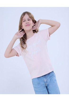 Camiseta Para Niña Manga Corta Color Rosa Marca Ostu #90090246