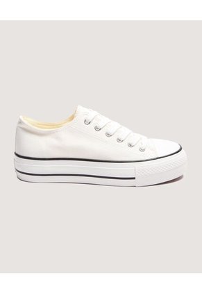 Tenis Para Mujer Canvas Color Blanco Marca Ostu #40720200