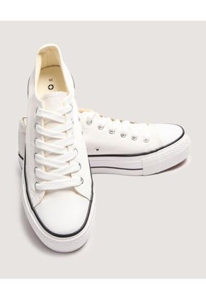 Tenis Para Mujer Canvas Color Blanco Marca Ostu #40720200