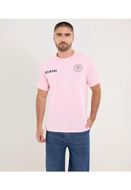 Camiseta Para Hombre Manga Corta Cuello Redondo Color Rosa Marca Ostu #60091820