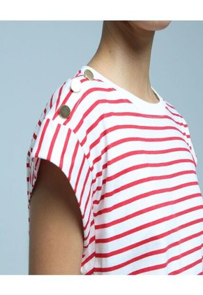 Camiseta Para Mujer Manga Corta Color Rojo Marca Ostu #40091998