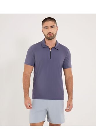Polo Para Hombre Cuello Maquina Sin Bolsillo Color Morado Marca Ostu #60110813 Ostu