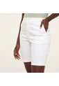 Bermuda Mujer Ostu  Blanco Algodón de Ostu
