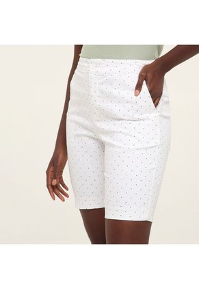 Bermuda Mujer Ostu  Blanco Algodón