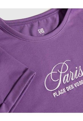 Camiseta Para Niña Manga Corta Color Morado Marca Ostu #90090245