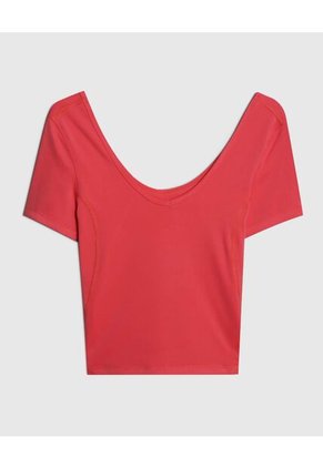 Crop Top Para Mujer Manga Corta Color Naranja Marca Ostu #40091898