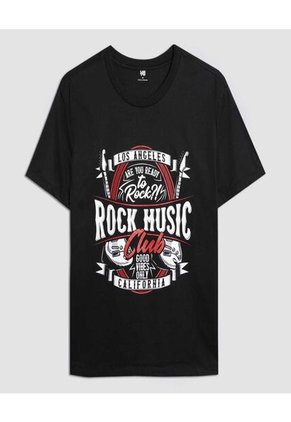 Camiseta Para Hombre Manga Corta Color Negrobinado Marca Ostu #60091255