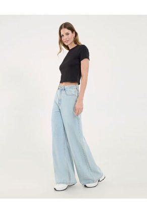 Crop Top Para Mujer Manga Corta Color Negro Marca Ostu #40091497