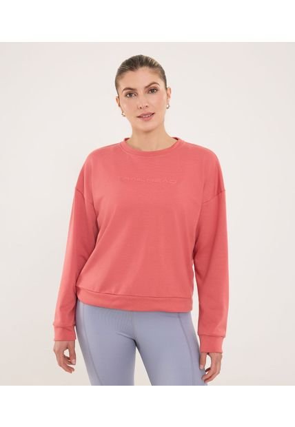 Buzo Para Mujer Cuello Redondo Color Coral Marca Ostu #40060483