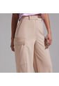 Pantalon Mujer Ostu  Beige Poliéster de Ostu