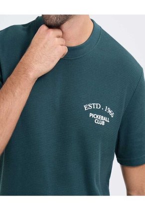 Camiseta Para Hombre Manga Corta Cuello Redondo Color Verde Marca Ostu #60091577