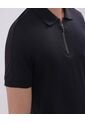 Polo Para Hombre Cuello Tejido Sin Bolsillo Color Negro Marca Ostu #60110701 de Ostu