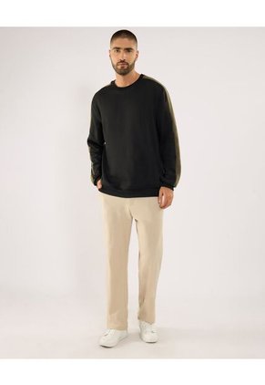 Buzo Para Hombre Cuello Redondo Color Negro Marca Ostu #60060560