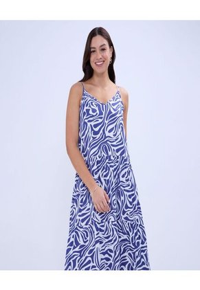 Vestido Para Mujer M/Sisa Largo Color Azul Rey Marca Ostu #40170279