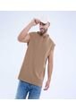 Camiseta Para Hombre Manga Sisa Cuello Redondo Color Café  Marca Ostu #60091389 de Ostu