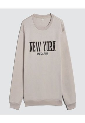 Buzo Para Hombre Cuello Redondo Color Beige Marca Ostu #60060431