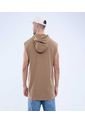 Camiseta Para Hombre Manga Sisa Cuello Redondo Color Café  Marca Ostu #60091389 de Ostu